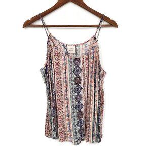 Knox Rose Womens Cold Shoulder Boho Top Blouse Size S Multicolor Long Sleeve